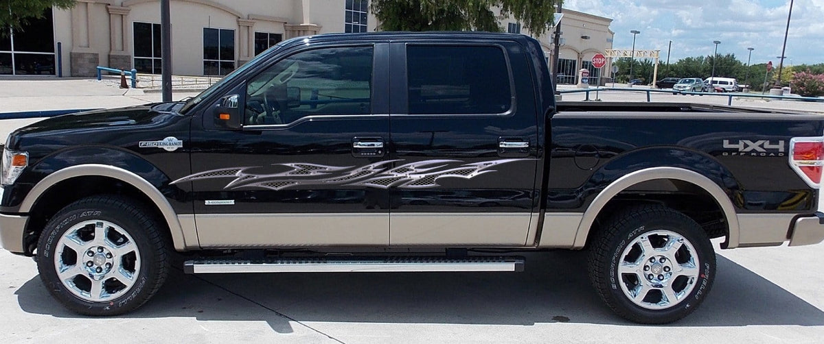 chrome flame f150 decals 